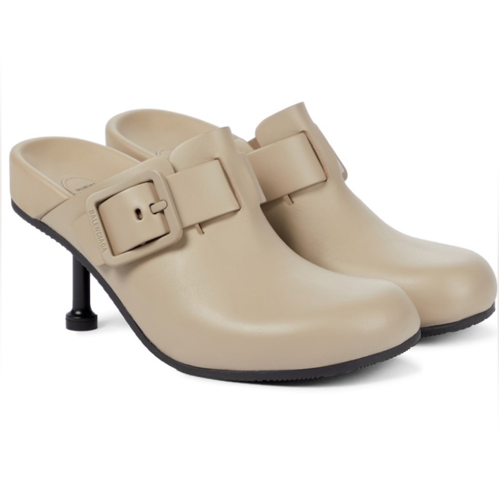 Balenciaga Mallorca Taupe Mules size 8